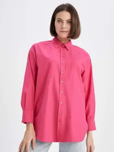 Fab Star Women Comfort Solid Oversized Casual Shirt