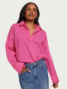 Fab Star Women Comfort Solid Oversized Casual Shirt