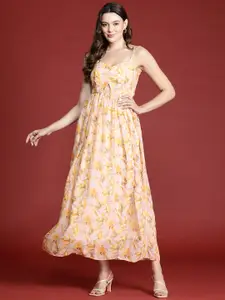 all about you Floral Print Cut-Out Maxi Dress