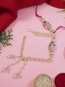 I Jewels Set Of 2 Bhaiya Bhabhi Lumba Rakhi Bracelet