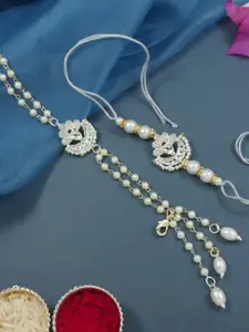 I Jewels Set Of 2 Bhaiya Bhabhi Lumba Rakhi Bracelet