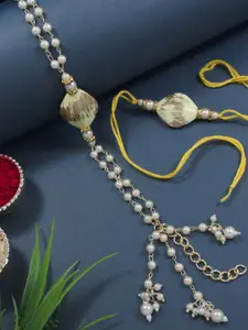 I Jewels Set Of 2 Bhaiya Bhabhi Lumba Rakhi Bracelet