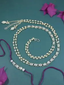 I Jewels Set Of 2 Bhaiya Bhabhi Lumba Rakhi Bracelet