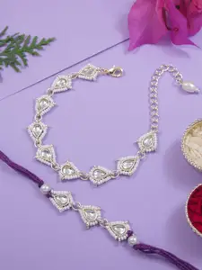 I Jewels Set Of 2 Bhaiya Bhabhi Lumba Rakhi Bracelet