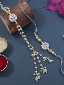 I Jewels Set Of 2 Bhaiya Bhabhi Lumba Rakhi Bracelet