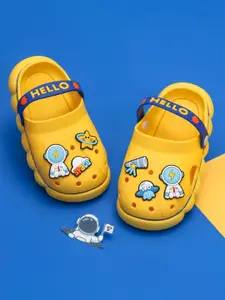 Yellow Bee Boys Space Self-Design Clogs