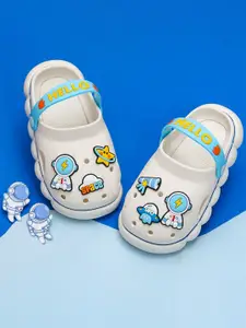 Yellow Bee Boys Space Self-Design Clogs