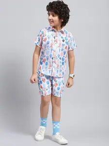 Monte Carlo Boys Printed Shirt with Shorts