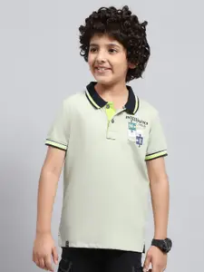 Monte Carlo Boys Typography Printed Polo Collar T-shirt