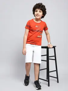 Monte Carlo Boys Typography Printed Round Neck T-shirt