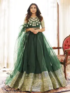Ragavi Embroidered Organza Ready to Wear Lehenga & Blouse With Dupatta