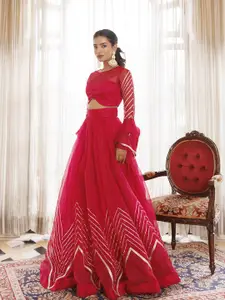 Ragavi Organza Ready to Wear Lehenga & Blouse With Dupatta