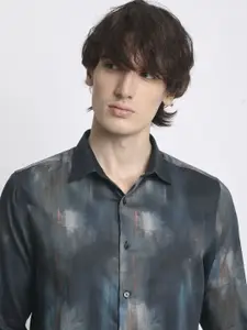 THE BEAR HOUSE Men Floral Printed Slim Fit Pure Cotton Casual Shirt