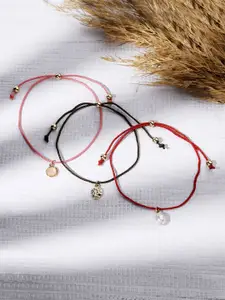 Accessorize Set of 3 Artificial Beads Anklet