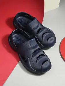 HRX by Hrithik Roshan Men Navy Blue Self Design Croslite Clogs