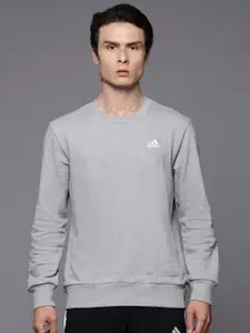 ADIDAS Embroidered Logo Pure Cotton Sweatshirt