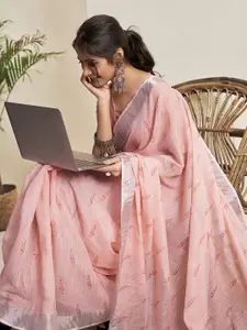 Satrani Ethnic Motifs Woven Design Ready to Wear Saree