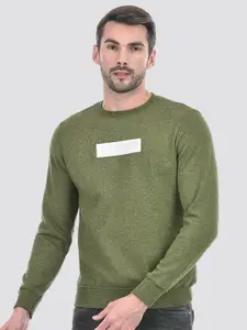 Numero Uno Men Solid Brand Logo Printed Sweatshirt