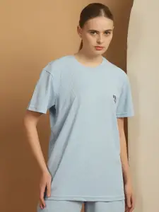 MACK JONNEY Women Pack Of 2 Solid Oversized T-shirts