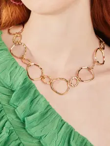 Accessorize Molten Circle Collar Necklace