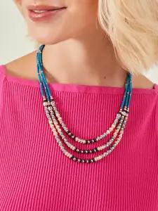 Accessorize Beaded Layered Disc Necklace
