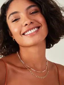 Accessorize Facet Bead Layered Necklace