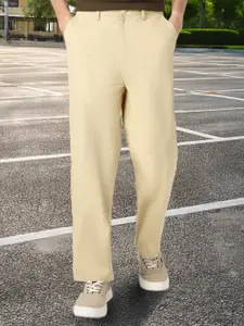 Urbano Fashion Men's Loose Baggy Fit Non-Stretchable Solid Chino Trousers