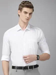 Van Heusen Slim Fit Opaque Printed Pure Cotton Formal Shirt