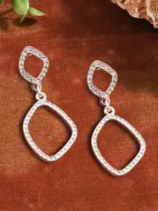 Accessorize Oval Shaped Crystals Drop Earrings