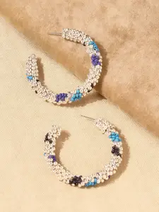 Accessorize Beaded Circular Hoop Earrings