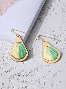 Accessorize Contemporary Raffia Inlay Drop Earrings