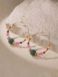 Accessorize Beaded Circular Drop Earrings