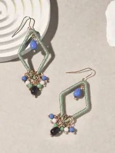 Accessorize Beaded Diamond Shaped Drop Earrings