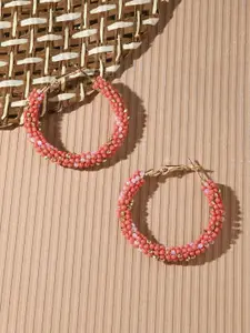 Accessorize Beaded Circular Hoop Earrings
