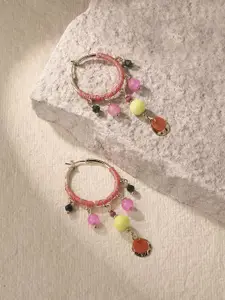 Accessorize Beaded Circular Hoop Earrings