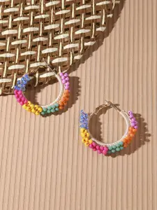 Accessorize Beaded Circular Hoop Earrings
