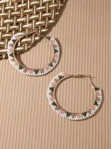 Accessorize Beaded Circular Hoop Earrings