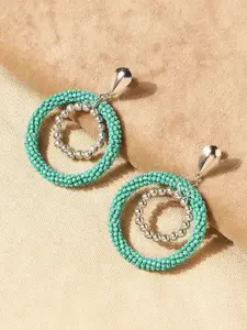 Accessorize Beaded Circular Drop Earrings