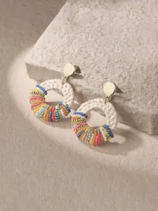 Accessorize Beaded Circular Drop Earrings