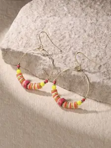 Accessorize Beaded Circular Hoop Earrings