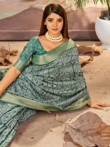 Mitera Paisley Zari Sungudi Saree