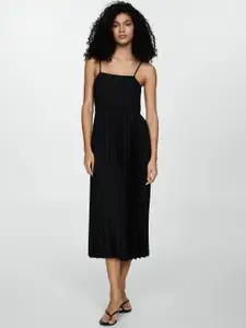 MANGO A-Line Midi Dress with Belt