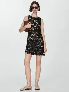 MANGO Sheer Sheath Mini Dress