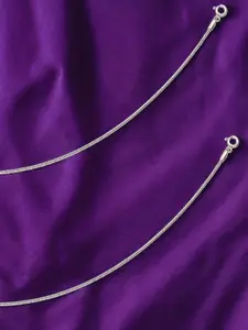 Taraash Set of 2 925 Sterling Silver Anklet