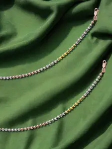 Taraash Rose Gold-Plated 925 Sterling Silver Anklet