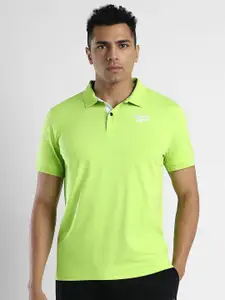 Reebok Men Solid Polo Collar Slim Fit T-Shirt