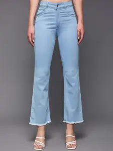 Miss Chase Refracting Prism Women Bootcut High-Rise Denim Stretchable Cropped Jeans