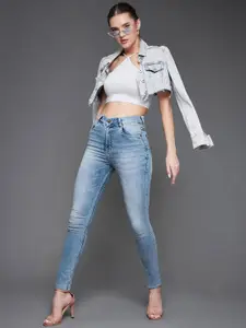 Miss Chase Women Slim Fit High-Rise Clean Look Stretchable Jeans