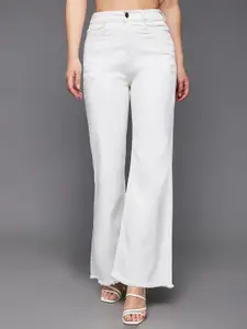 Miss Chase Women's Bootcut High Rise Clean Look Regular-Length Stretchable Denim Jeans