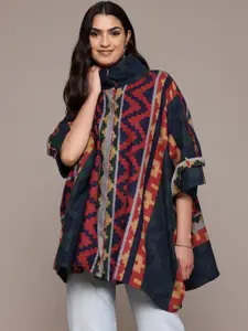 aarke Ritu Kumar Printed Longline Button Shrug
